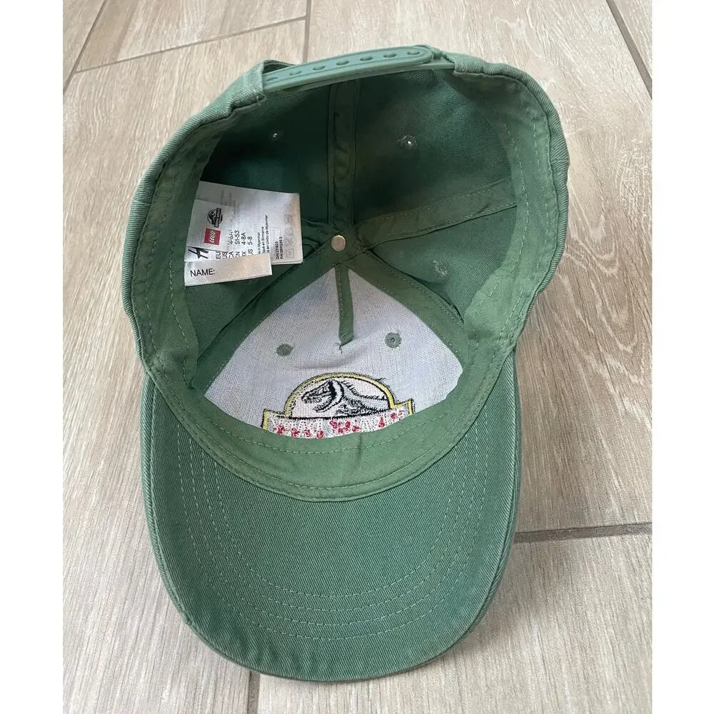 H&M LEGO Jurassic World Kids Snapback Hat Green Embroidered Logo Cap Size 5-7